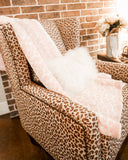 PRE-ORDER Pink and White Leopard Blanket - The Lace Cactus