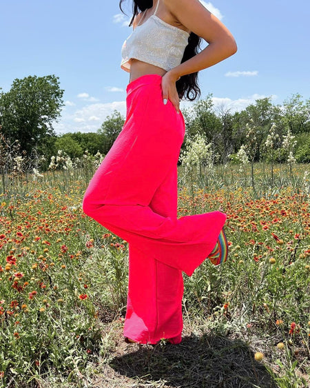 Amy Ultra Pink Passion Pintuck Pants