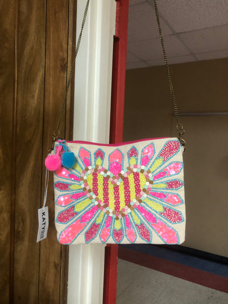 Arrowed Heart Beaded Clutch - The Lace Cactus