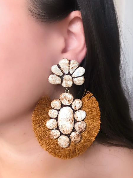 The Roan White Earrings - The Lace Cactus