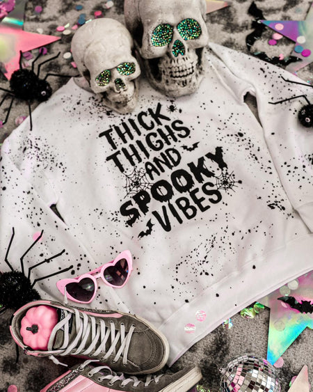 Ash Grey " Happy Halloween" Graphic Sweatshirt