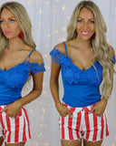 Back To Blue Lace Bodysuit - The Lace Cactus