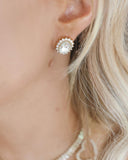 Greta Gold Stud Crystal Earrings - The Lace Cactus