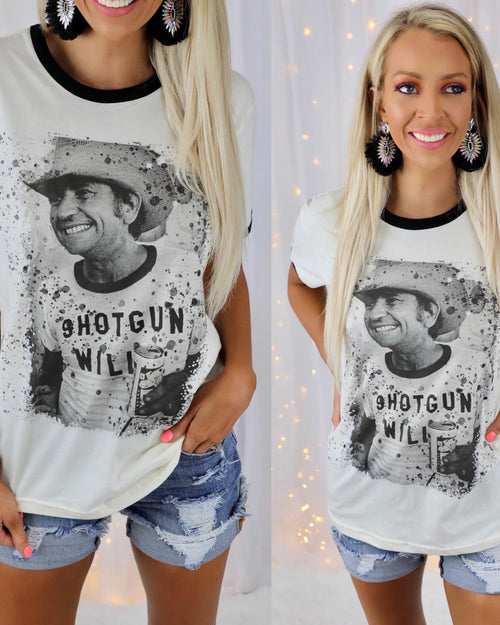 Off White "Shotgun Willie" Tee - The Lace Cactus