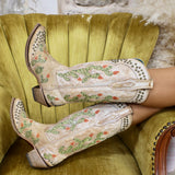 Corral Nopal Cactus Embroidery and Stud Boots - The Lace Cactus