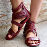 Bed Stu Jasper Red Gladiator Sandals - The Lace Cactus