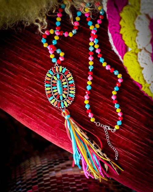 Marley Multi Color Tassel Necklace - The Lace Cactus