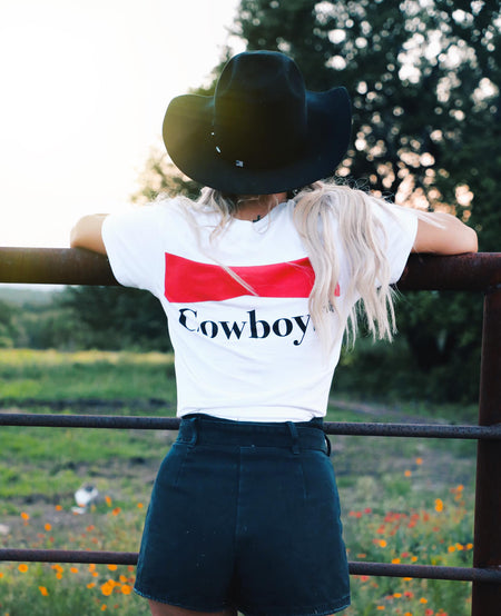 “Raised On 90’s Country Music” White Graphic Tee