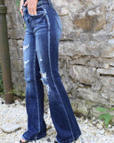 The Lost Cause Flare Jeans in Medium Wash - The Lace Cactus