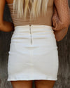 Winter White Lace Up Skirt - The Lace Cactus