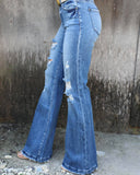 The Light Wash Lost Cause Flare Jeans - The Lace Cactus