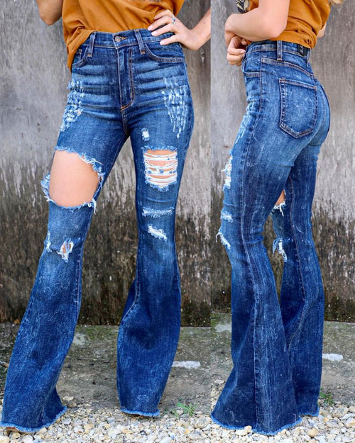 KIRJAUDU Women's Flare Pants Solid Color Side Criss Cross Lace Up Floor  Length Bell Bottom Pants