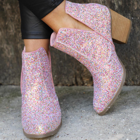 Icy Champagne Pointed Booties