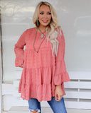 Dark Rose Swiss Dot Babydoll Top - The Lace Cactus