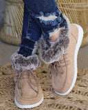 Gypsy Jazz Farren Tan Fur Boots - The Lace Cactus