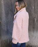 Blush Fluffy Sherpa Jacket - The Lace Cactus