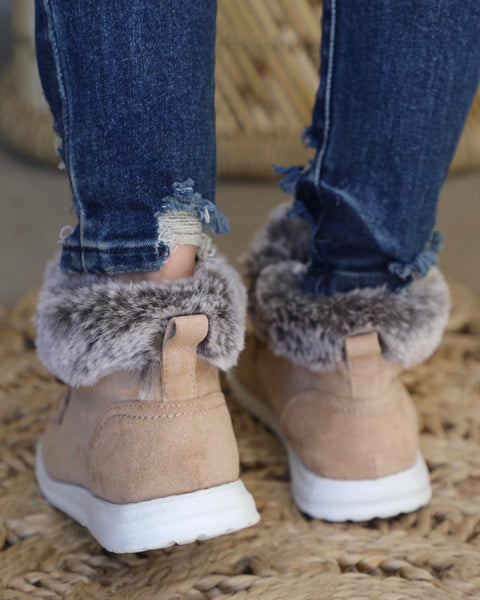 Gypsy Jazz Farren Tan Fur Boots - The Lace Cactus