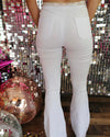 White Super Stretch Bell Bottoms - The Lace Cactus