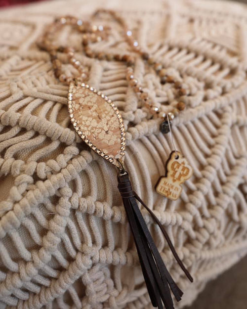 PP Python Chocolate Tassel Necklace - The Lace Cactus