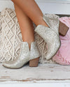 Not Rated Fiera Gold Glitter Booties - The Lace Cactus