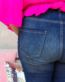 Felicity Plus Size Distressed Dark Denim Skinny Jeans - The Lace Cactus