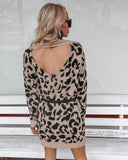 Celle Cheetah Sweater Dress - The Lace Cactus