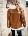 Catherine Camel Faux Suede Coat - The Lace Cactus
