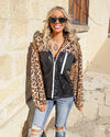 Cason Black Leopard Jacket - The Lace Cactus