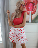 Be Mine Heart Mesh Skirt - The Lace Cactus
