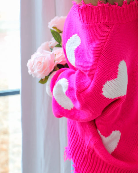 Captive Heart Turtleneck Sweater in Pink