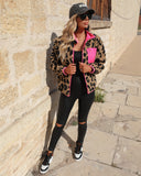 Hot Pink and Leopard Sherpa Jacket - The Lace Cactus