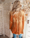 Melina Marigold Shiny Velvet Blazer - The Lace Cactus