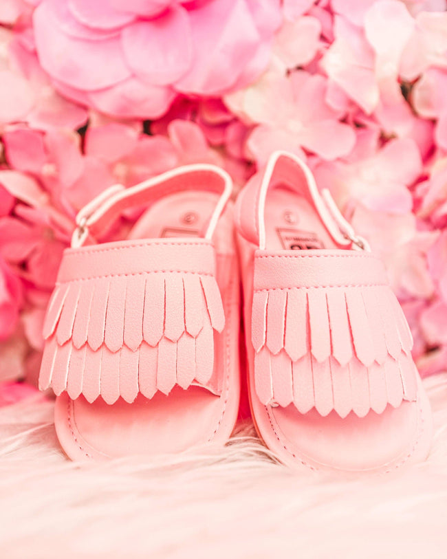 Angel Pink Faux Leather Sandals - The Lace Cactus
