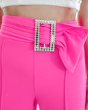 Passion Pink Pin Tuck Pants - The Lace Cactus