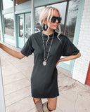Simply You Slouchy Black Dress - The Lace Cactus