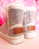 PRE-ORDER Baby Beige Rhinestone Fur Boots (KIDS) - The Lace Cactus