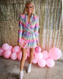 Mariana Multi Sequin Blazer Dress - The Lace Cactus