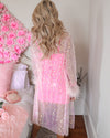Bellamy Baby Pink Sequin Robe - The Lace Cactus