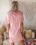 Darissa Desert Rose T-Shirt Dress - The Lace Cactus