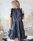 Prowler Black Faux Leather Babydoll Dress - The Lace Cactus
