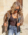 Cason Black Leopard Jacket - The Lace Cactus