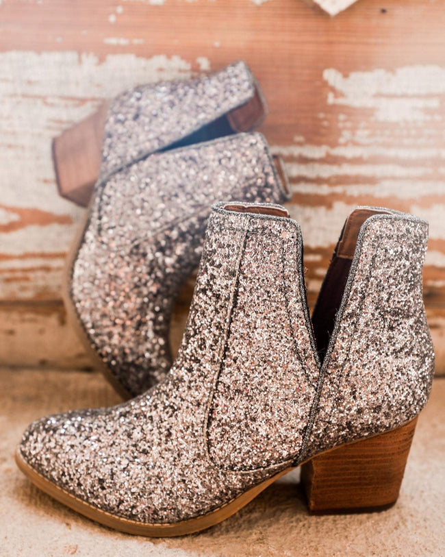 Not Rated Fiera Pewter Gray Booties - The Lace Cactus