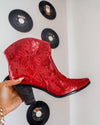Rangler Red Sequin Booties - The Lace Cactus