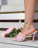 Reye Pink Woven Heels - The Lace Cactus