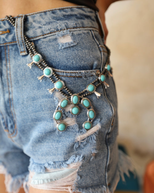 Tralynn Turquoise Squash Blossom Necklace - The Lace Cactus