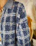 Wooly Blue Plaid Shacket - The Lace Cactus