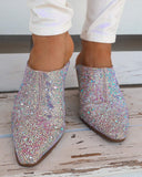 Gatsby Clear Rhinestone Shoes - The Lace Cactus