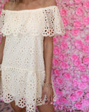 Cadence Cream Mini Dress - The Lace Cactus