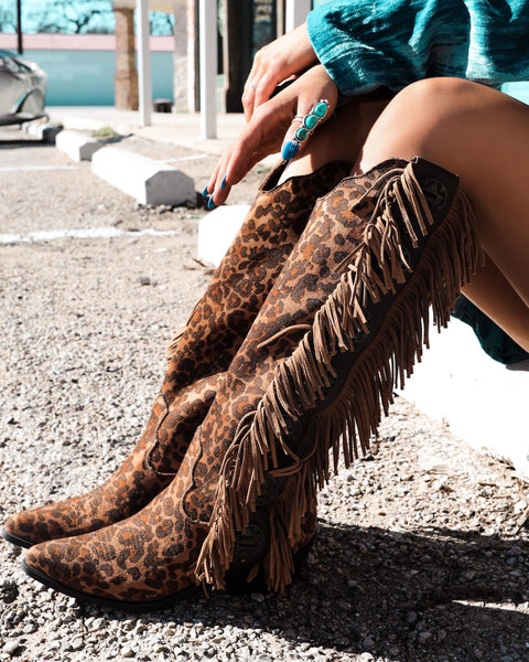 Rodeo Doll Leopard Boots - The Lace Cactus
