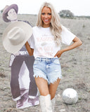 White “Raised On 90’s Country Music” Graphic Tee - The Lace Cactus